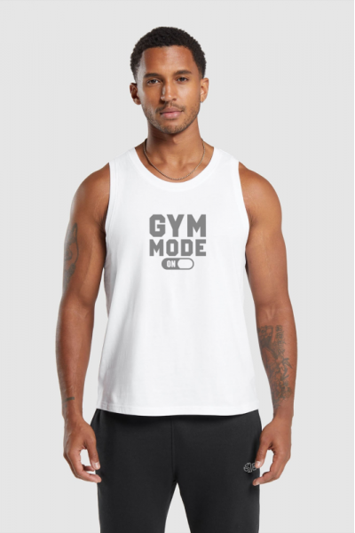 Gym Mode Tasarımlı Erkek Beyaz Sporcu Atlet