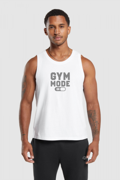 Gym Mode Tasarımlı Erkek Beyaz Sporcu Atlet