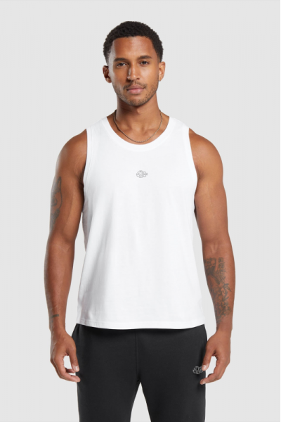 Focus Tasarımlı Erkek Beyaz Sporcu Atlet