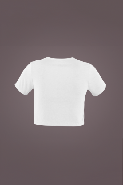 Women's White Cropped T-Shirt Featuring The Gymaholic