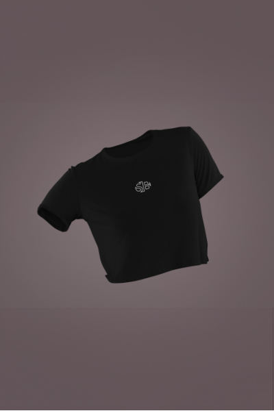 Need Money For Protein Tasarımlı Siyah Crop Tişört