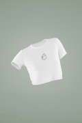 Women's White Cropped T-Shirt Featuring The Angel Ghost