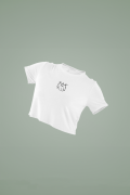Women's White Cropped T-Shirt Featuring The Sheets Ghost