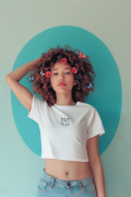 Women's White Cropped T-Shirt Featuring The Sheets Ghost