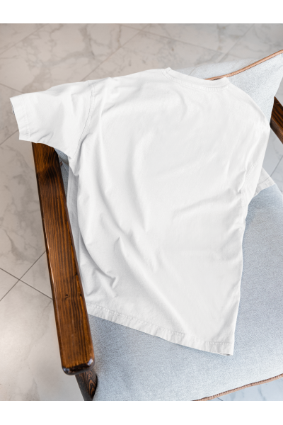 Ergen Hayalet Tasarımlı Oversize Erkek Beyaz Tişört