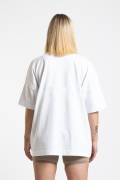 Oversized Women's White T-Shirt Featuring The Muscles