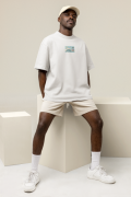 Oversized Men's White T-Shirt Featuring The Summer Waves